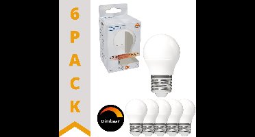 DimToWarm LED Lampen E27 - Bol - Dimbaar naar extra warm wit - 5W 40W - 6 stuks - Lamp