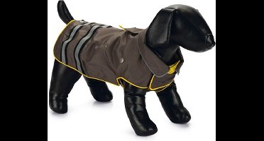 Beeztees Seja - Honden Regenjas - Grijs/Geel - 44 cm