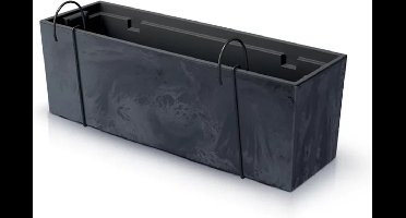 Prosperplast - Bloempot met inzet met Hangende - Balkonbak - Urbi Case Beton Effect -  580x180x195mm Antraciet