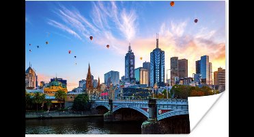 Poster Skyline - Luchtballon - Stad - 30x20 cm