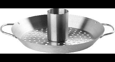 Mustang Kippenhouder RVS Ø 30 cm - Kiprooster voor de Barbecue - Kiphouder - BBQ kipstandaard - Bierblik Kip - RVS