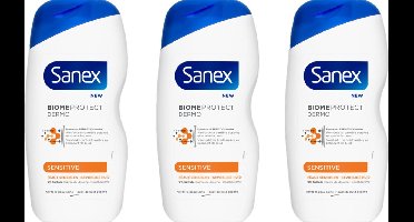 Sanex Douchegel Dermo Sensitive 500 ml - Voordeelverpakking 3 stuks