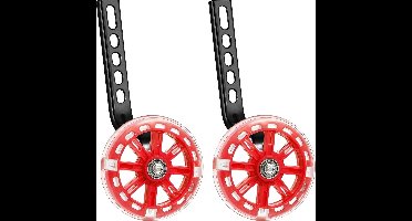 New Age Devi - Kleurrijke zijwieltjes voor kinderfietsen - beschikbaar in 12-20 inch - rood - geschikt voor 12, 14, 16, 18 en 20 inch fietsen - handige zijwielen als accessoire voor kinderfietsen
