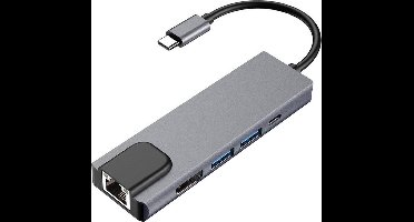 USB-C-multipoort - HDMI, Ethernet, USB-C, 2x USB-3.0