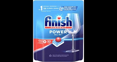 Finish vaatwastabletten Powerball Power All in 1 - 30 stuks