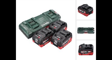 Metabo 18 V basisset 3x accu 10,0 Ah LIHD + ASC 145 DUO dubbele lader CAS-systeem