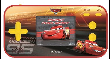 Lexibook Disney Cars Lighting McQueen compacte draagbare Cyber Arcade-gameconsole, 150 Games, LCD-scherm, Werkt op batterijen, rood, JL2367DC