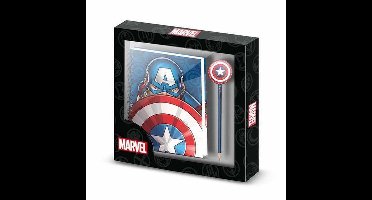 Marvel Captain America - Diary with Pen - Gift Set - Geschenkset - Dagboek met pen