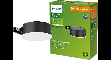 Philips Vynce solar wandlamp rond - zwart