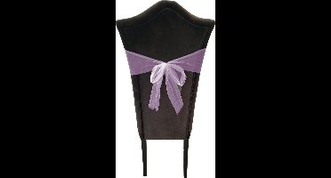Tule stof op rol - 5x - lilapaars - 30cm x 9meter - Organza/mesh decoratie stoffen