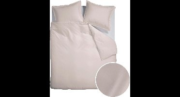 Ambiante Cotton Uni Dekbedovertrek - Off-white Effen Satijn - B 240 x L 200 cm/B 240 x L 220 cm - Lits-jumeaux - 321390-B 240 x L 200/220 cm