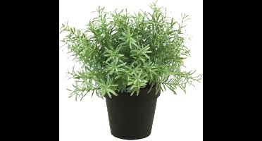 Emerald Kunstplant/kruiden rozemarijn - in terracotta pot - 22 cm - kruiden