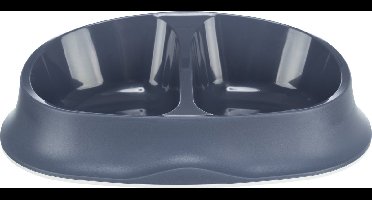 TRIXIE VOERBAK / WATERBAK DUBBEL KUNSTSTOF BLAUW