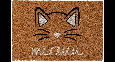 Boltze - Deurmat - Poes - Kokosmat - Miauw . 40x60cm