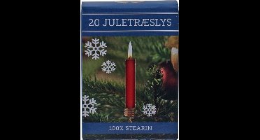 Kerstboomkaarsjes 97/13 20 Rood (per 20 stuks)