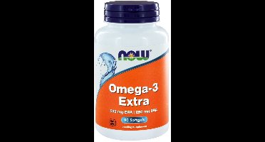 Now Foods - Omega-3 Extra - 1000 mg Zuivere Visolieconcentraat - 90 Softgels