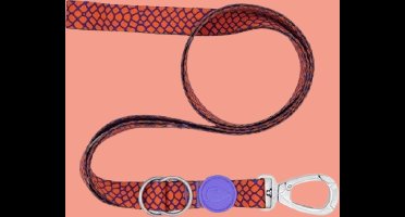 Morso - Hondenriem Verstelbaar - Gerecycled - Urban Lizard Rood - M - 75-230X1,5 cm