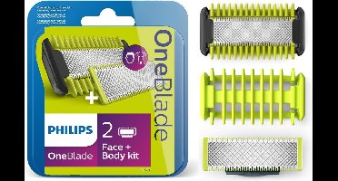 Philips OneBlade Original Blade - Vervangmesjes Body Kit - 2 stuks - QP620/50