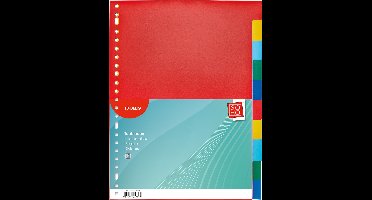 SOHO Tabbladen Kunststof 10–delig – Gekleurde Tabbladen – Geschikt voor 2,4 en 23 ringsbanden – Kunststof – Blanco