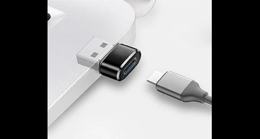 USB 3.0 Type A naar USB 3.1 Type C - USB aansluiting - USB-C naar USB 3.0 - Laptop adapter - Adapter - Zwart - Universeel - van Heble®