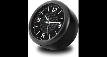 VCTparts® Chique Auto Klokje Opplakbaar en Clip - Dashboard Clock Tijd Zwart