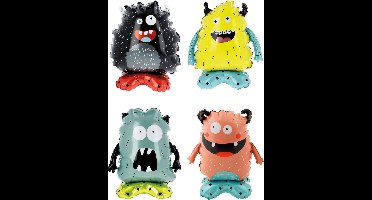 Folat - Staande Folieballon Monsters - 4 stuks (35 x 40 cm)