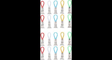 Alpina Ophanghaakjes - 20x - gekleurd - handdoekhaakjes - lusjes