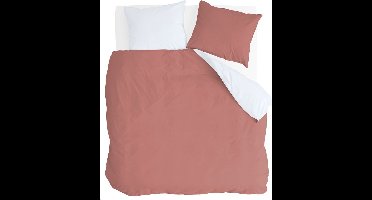 Byrklund Dekbedovertrek Side Way - 200x220 - 100% Katoen - Terra / Wit