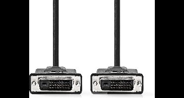 Nedis DVI-Kabel - DVI-D 24+1-Pins Male - DVI-D 24+1-Pins Male - 2560x1600 - Vernikkeld - 2.00 m - Recht - PVC - Zwart - Label