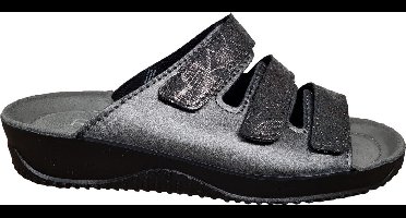 Rohde Grijze Leren Dames Slipper - Grijs - 39