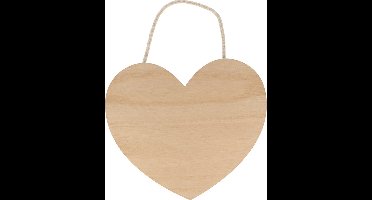 Artemio houten hart silhouet 25x23x0.8 cm