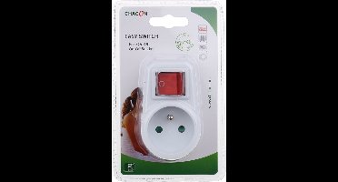 UNIVERSEEL - DOMINOSTEKKER 1 X 16 A WIT + SCHAKELAAR - 54120