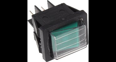 UNIVERSEEL - SCHAKELAAR GROEN 4 CONTACTEN - 16A - 27 X 21 MM -