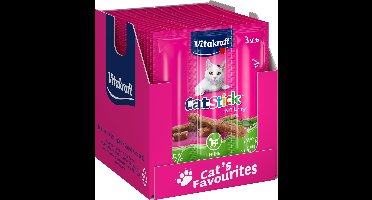 Vitakraft Cat Stick kip en kattengras - 20x3 stuks (60 stuks)