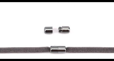 elastische veters van New Age Devi - Licht grijs - Rond - 100 cm