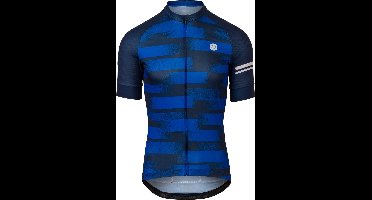 AGU Grainy Stripe Fietsshirt Essential Heren - Deep Blue - S