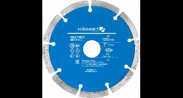 Diamantschijf - segmentaal 125 x 2 x 22,2 mm