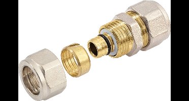 Bonfix - Alu-Knelfitting - Rechte koppeling - 2 x alu-knel - 25mm x 25mm