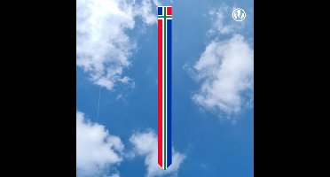 Vlaggenclub.nl Wimpel Groningen - 25x300cm - Spunpoly met koord en lus