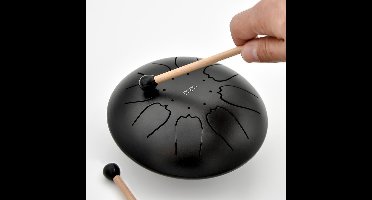 MikaMax Tongue Steel Drum - Handpan - Klankschaal - 8 Noten - Inclusief Drumstokken, Vingerdrums, Carrybag en Muziekboekje - Anti-Slip