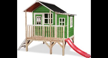 EXIT Loft 350 Houten Speelhuis - Speelhuisje voor Buiten - FSC Hout - Kinderen - Groen