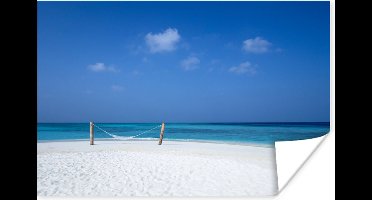 Poster Strand - Hangmat - Lucht - 30x20 cm