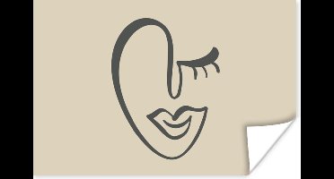 Poster Vrouw - Lippen - Abstract - 30x20 cm