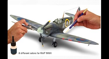 Revell Hobbyverf Vliegtuigen - 36201 Model Color - RAF Vliegtuigen WWII - Acryl Set 8x17ml Verf set - 8 x 17 ml