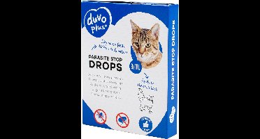 Duvo+ Anti-Parasiet Druppels voor Katten - Vlo & Teek - 3x1ml