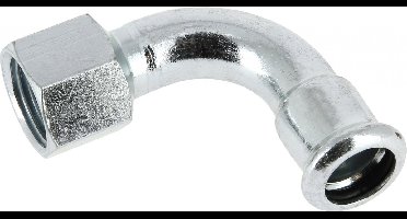 Bonfix Pressfitting staalverzinkt CV Bocht 90� 1/2 x 35 - lange binnendraad (RP) x press - (m-profiel)