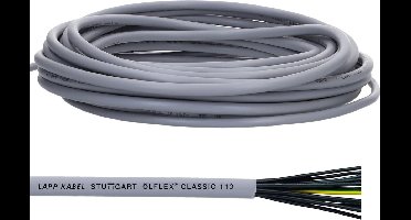 10 meter Lapp 1119007 Ölflex Classic 110 7G0,5mm² PVC stuurstroomkabel 7x0,5 mm² met groen-gele aardgeleider I omhulde kabel 7-aderig I stuurstroomkabel 7-aderig