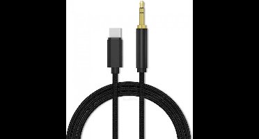*** USB-C-naar-3,5-mm-Koptelefoon-Aux-Kabel-1m-Zwart - van Heble® ***