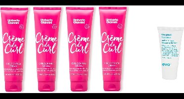 4 x Umberto Giannini Crème De Curl Control Cream + WILLEKEURIG Travel Size