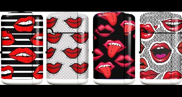 4x Jet flame aansteker - stormaanstekers - wind aanstekers - turbo vlam - soft print